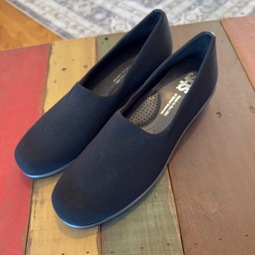 SAS Womens 8 S Black Slip On Comfort‎ Shoes Tripad Cushion Made in USA 2651297